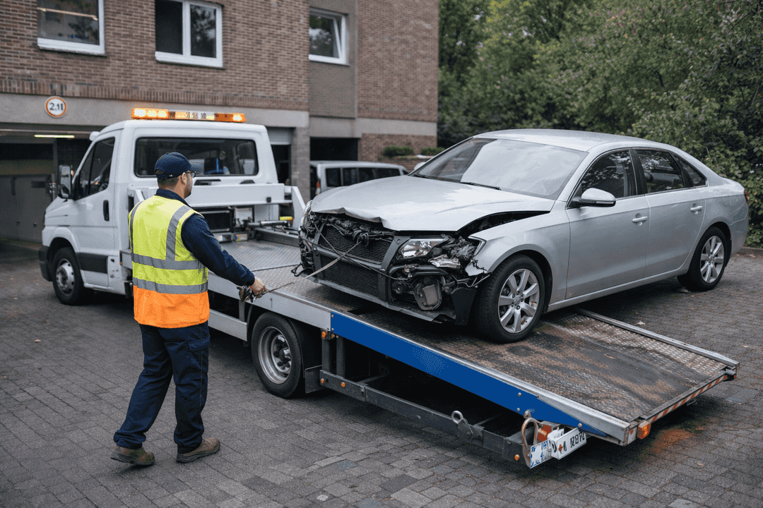 Abholung und Verladung bei der Autoverwertung Lemgo